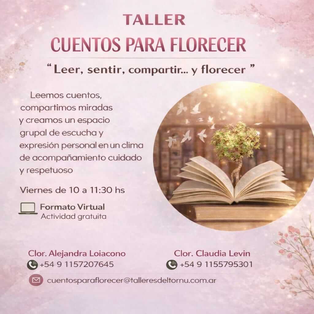 flyer cuentos para florecer nuevo